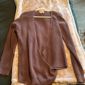 Pink rose crossover sweater